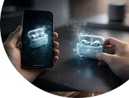 Team working on laptops around a table